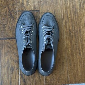 Brioni sneakers grey leather. Barely worn. 13UK/14US. Fits like 13 US. No flaws.